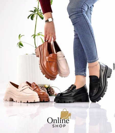 حذاء ستاتي جلد